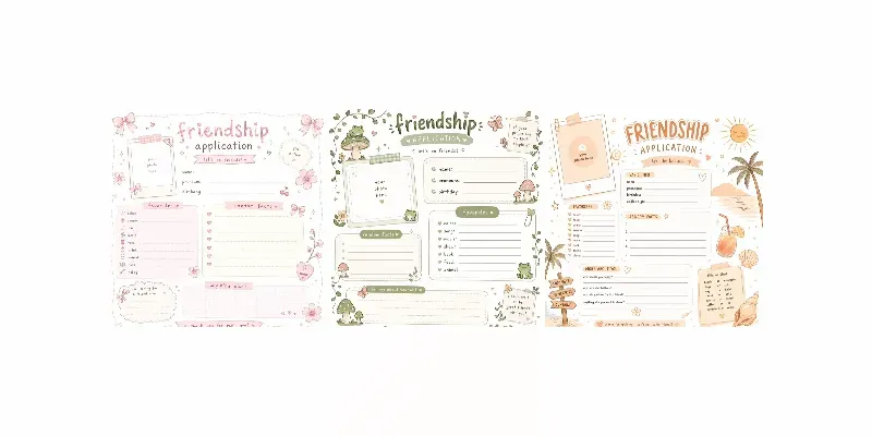 Cute Friendship Form Templates Generator App | PromptBase