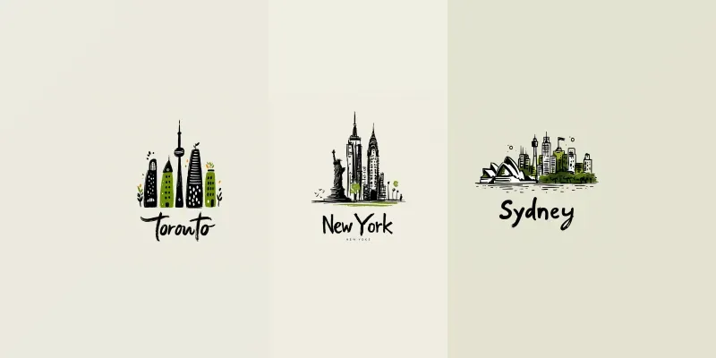 City Marker Art Poster Pack Generator App | PromptBase
