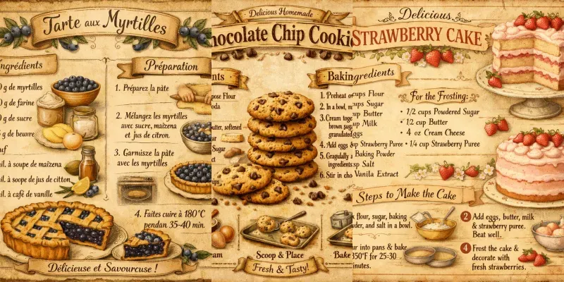 Vintage Recipe Poster Generator App | PromptBase