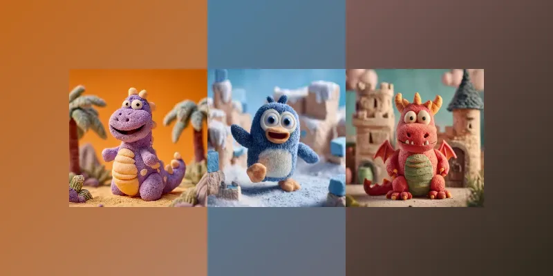 Sculpted Clay Stop Motion Characters Generator App | PromptBase
