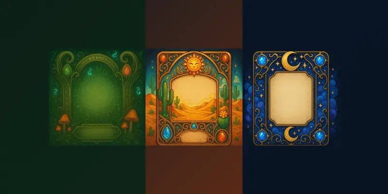 Chibi Fantasy Card Frames ChatGPT Image Prompt | PromptBase