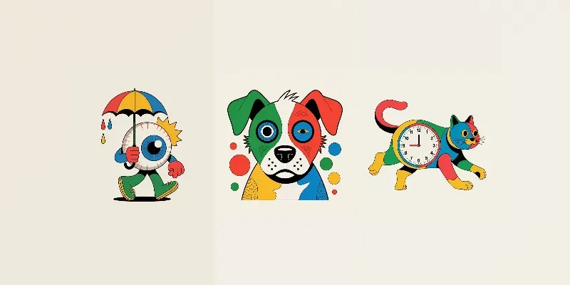 Abstract Comic Strip Characters Packs Ideogram Prompt | PromptBase