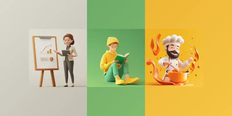 Minimalist 3d Character Illustration Generator App | PromptBase