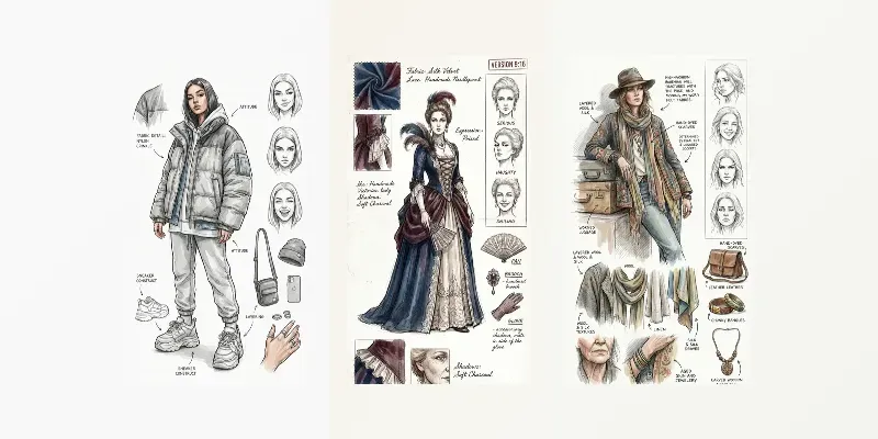 High Fashion Character Reference Sheet Generator App | PromptBase