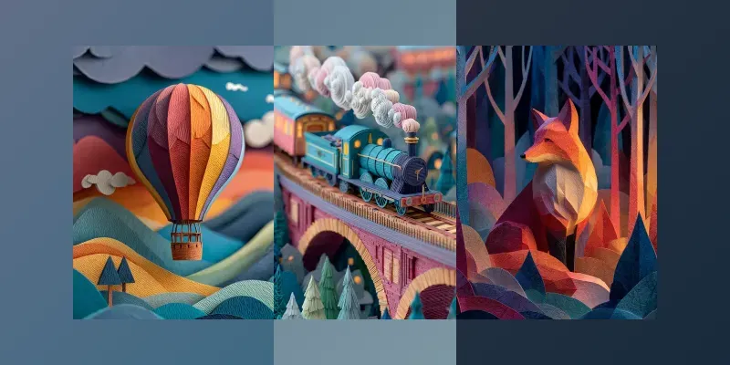 Whimsical Papercrafts Generator App | PromptBase