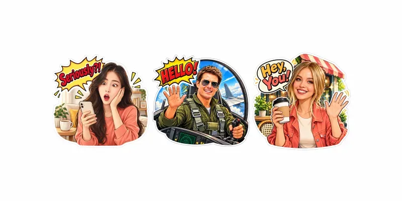 Personalized Comic Reaction Stickers Generator App | PromptBase