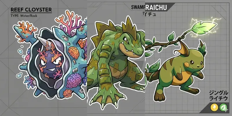 Concept Art Of A Fakemon Creature Generator App | PromptBase