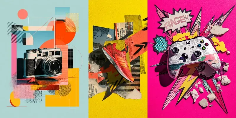 Editorial Cutout Collage Generator App | PromptBase