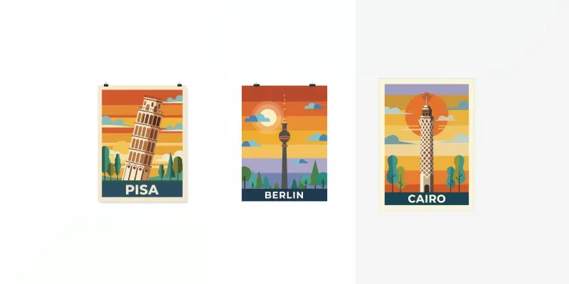 Retro Horizons Iconic Tower Collection Generator App | PromptBase