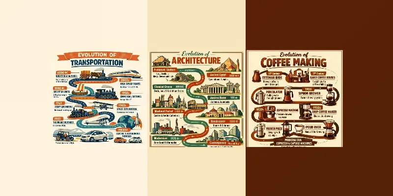 Retro Timeline Infographic Generator App | PromptBase