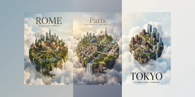 Floating City Poster Generator App | PromptBase