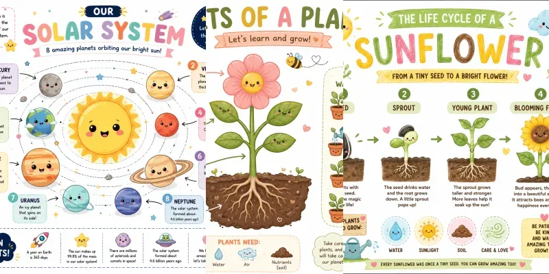Cute Learning Posters Generator App | PromptBase