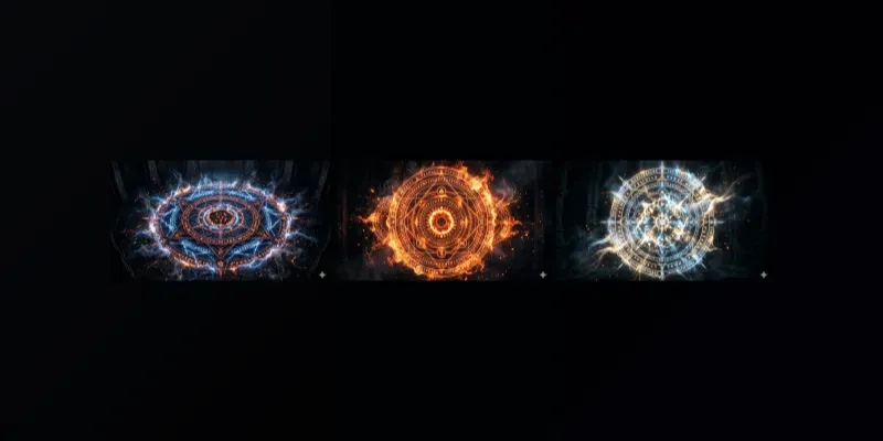 Epic Magic Circle Rune Generator Gemini Image Prompt | PromptBase