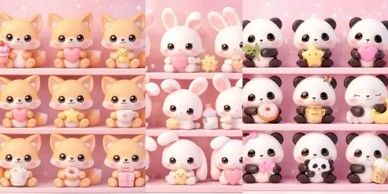 Pastel Kawaii 3d Character Prompt Pack Generator App | PromptBase