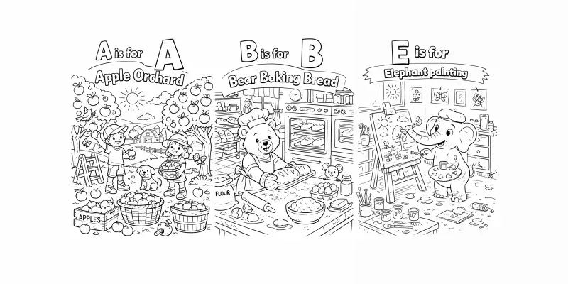 Abc Coloring Page Generator App | PromptBase