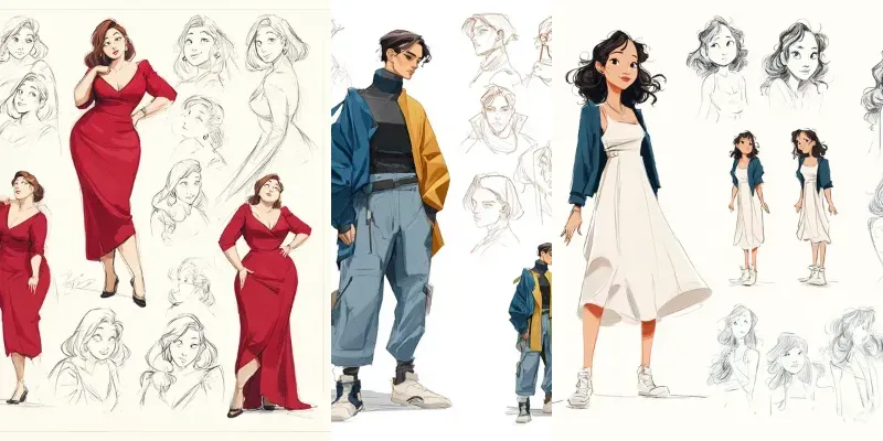 Fashion Characters Sheets Generator App | PromptBase