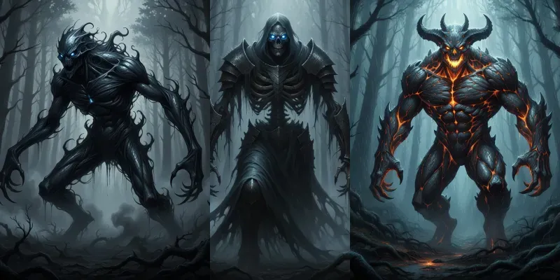 Dark Mythic Creature Art Generator App | PromptBase