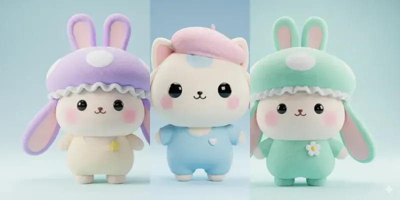Ultracute Kawaii Plush Toy Generator App | PromptBase