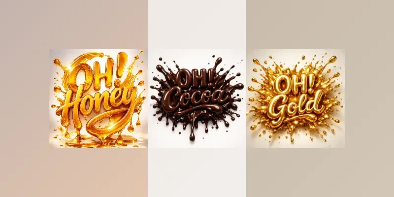 Dynamic Liquid Splash Typography Generator App | PromptBase