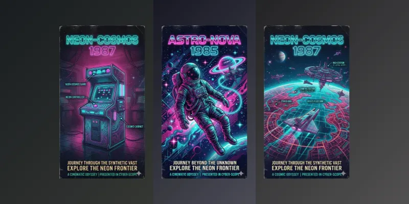 Retro Futuristic Poster Generator App | PromptBase