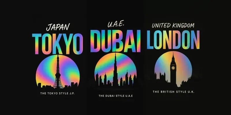 City Holographic Poster Pack Generator App | PromptBase