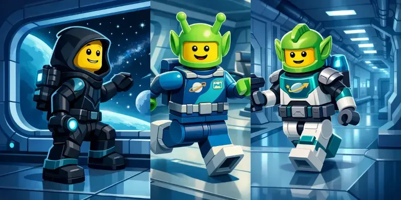 Lego Alien Space Crew Generator App | PromptBase