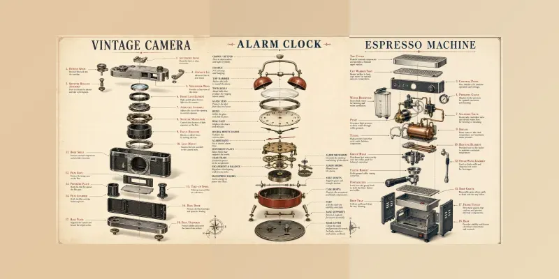 Exploded View Diagram Maker Generator App | PromptBase
