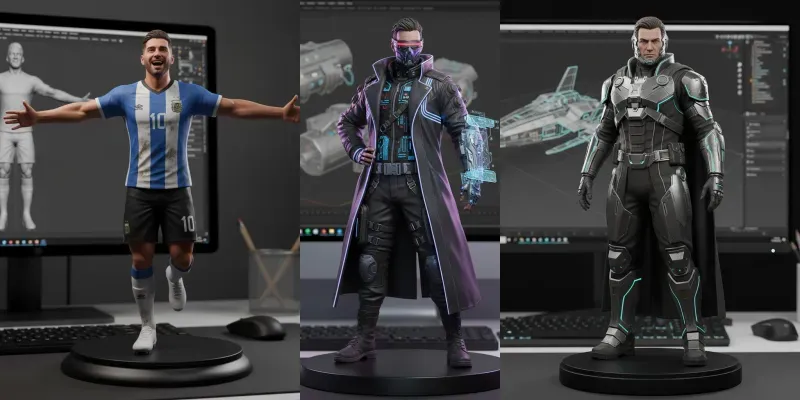 3d Human Character Figure Studio Generator App | PromptBase